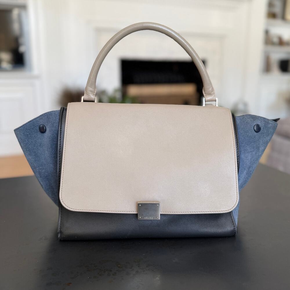 CELINE Phoebe Philo Trapeze 2-way Handbag Shoulder Bag Satchel - Picture 4 of 10